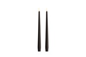 Boligindretning - Moods & More LED taper candle - Slim - Charcoal - 23x300 mm - 2 pcs - M50-CC023300