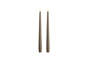 Boligindretning - Moods & More LED taper candle - Slim - Dark sand - 23x300 mm - 2 pcs - M50-DS023300