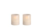 Boligindretning - Moods & More LED glass candle - Hurricane - Vanilla - 47x57 mm - 2 pcs - M70-VA047057