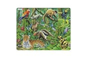 Puslespil - Selecta Play Larsen Jigsaw Puzzle Animals - South American Rainforest 70 pcs. Floor - LA-FH10