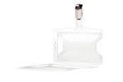 Konference & Præsentation - DURABLE ID-kortholder til 1 kort, fremstillet af 70 % genanvendt polypropylen. Med drejelig klemme til fastgøring - 896119