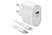 Mobil - Adaptere & Opladere - SBS 20W oplader - 1m MFI Lightning kabel - Hvid - TETRKITPD20LIGW