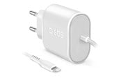 Mobil - Adaptere & Opladere - SBS 5W rejseoplader til iPhone, iPad og iPod - Hvid - TETRLHSTD89