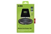 Mobil - Adaptere & Opladere - SBS 10W trådløs opladerplade - Sort - TEWIRELESSUF10W