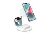 Mobil - Adaptere & Opladere - SBS 3-i-1 lodret trådløs ladestation - Hvid - TEWIRMAG3IN1