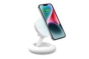 Mobil - Adaptere & Opladere - SBS mobilholder med trådløs opladning - Hvid - TEWIRMAGSTAND10W