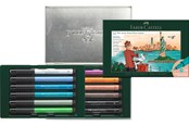 Skrive- og Tegneværktøjer - Faber-Castell Pitt Artist Pen tin set New York, 12 ass - 267135