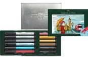 Skrive- og Tegneværktøjer - Faber-Castell Pitt Artist Pen tin set London, 12 ass - 267137