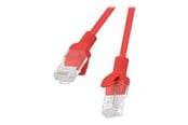 Netværkskabel - Lanberg patch cable - 1 m - red RAL 3017 - Rød - 1m - PCU6-10CC-0100-R