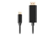 USB kabel - Lanberg - video adapter cable - 24 pin USB-C to DisplayPort - 50 cm - CA-CMDP-10CU-0005-BK