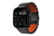 Smartwatch - Tilbehør - Nomad Stratos Band - 49mm | Black Titanium | Ultra Orange FKM - NM011116858