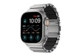 Smartwatch - Tilbehør - Nomad Stratos Band - 49mm | Natural Titanium | Black FKM - NM014421858