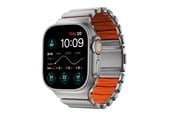 Smartwatch - Tilbehør - Nomad Stratos Band - 49mm | Natural Titanium | Ultra Orange FKM - NM011123858