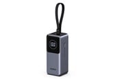 Powerbank - UGREEN Nexode Power Bank (20000mAh.130W 3 Ports Built-in Cable) Powerbank - Sølv - 20000 mAh - UGR5702