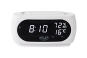 Boligindretning - Adler - alarm clock - electronic - desktop - white - AD 1186w