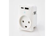 Afbrydermateriel - Foss Europe FESH SWITCH Curveline Stikudtag 2 x USB 1,5 m/j - Hvid - 104103