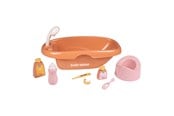Dukke, bamse og udstyr - Smoby Baby Nurse Doll Bath Set - 9pcs. - 7600220383
