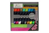 Hobby artikler - Nassau Acrylic Paint Fluorescent and Metallic Colors 18x36 ml - AR0701/22RT