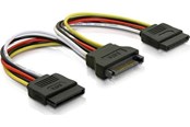 SATA & ATA kabel - Deltaco Y-power adapter to 15-pin SATA power for 2x hard drives - SATA-15