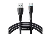 USB kabel - Joyroom  Starry Series SA32-AC3 3A USB-A / USB-C cable 1m - black - 6956116759742