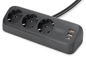 Strømkabel (ekstern) - DIGITUS 3-Way Desk Power Socket. - DA-70625