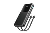 Powerbank - Joyroom JR-PBF19 22.5W 10000mAh Powerbank with Two Built-in Cables - Black Powerbank - Sort - 10000 mAh - JR-PBF19