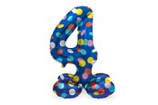 Legetøj - Folat BV - Standing Foil Balloon Colorful Dots Number 4 - 72cm - 63974