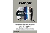 Kreativitet & Hobbyartikler - Canson Graduate Mixed Media Pad Grey A4 220G 30 SH - 17-400110371