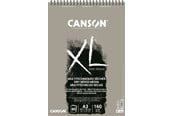Kreativitet & Hobbyartikler - Canson XL Sand Grain A3 160G Grey Spiral 40 SH - 17-400110396