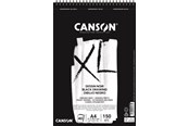 Kreativitet & Hobbyartikler - Canson XL Dessin Noir DS A4 150G Spiral 40 SH - 17-400039086