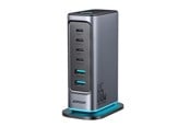 USB hub - Joyroom R-TCM02 Multiport GaN Charger 65W EU 4x USB-C 2x USB-A - Dark Gray USB hub - USB 2.0 - 6 ports - Grå - JR-TCM02