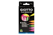 Skrive- og Tegneværktøjer - Giotto Turbo Soft Brush Fluo Colours 6 pcs BL - 11-427200