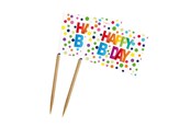 Legetøj - Folat BV - Party Picks Happy Birthday 50 pcs. - 65108