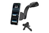 Mobil - Adaptere & Opladere - Belkin BoostCharge car wireless charging holder - magnetic with air vent and dash mount + car power adapter - 15 Watt - WIC012HQBK