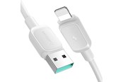 USB kabel - Joyroom Multi-Color Series A14 Lightning / USB-A 2.4A 1.2 m cable - white - S-AL012A141W