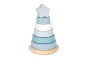 Babylegetøj - Small Foot - Wooden Stacking Tower Blue - 7 pcs. - 12712