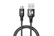 USB kabel - Wozinsky cable USB - microUSB 2.4A 1m black (WUC-M1B) - 5907769301148
