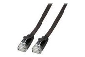 Netværkskabel - EFB NORDIC EFB-Elektronik patch cable - 1.5 m - black - Sort - 1m - K8107SW.1,5