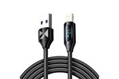 USB kabel - Wozinsky USB-A Cable - Lightning  WUALC2 with LED Display 2.4A 2m - Black - 5907769308468