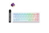 Tastatur - MCHOSE Ace 68 TTC Dragon Lord Hall Effect - Gaming Tastatur - Uden Numpad - Amerikansk engelsk - Hvid - MC-Ace68-32