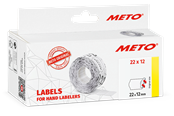 Papir, Fotopapir og Etiketter - METO Prisetiketter, 22x12mm, hvid, 6rl/1000 - 9506155