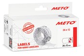 Papir, Fotopapir og Etiketter - METO Prisetiketter, 26x12mm, hvid, 6rl/1000 - 9506163