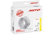 Papir, Fotopapir og Etiketter - METO Prisetiketter, aftag. 22x12mm, hvid 12rl/1000 - 30007325
