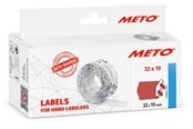 Papir, Fotopapir og Etiketter - METO Neonrøde prisetiketter, 32x19mm, 5rl/1000 - 30007361