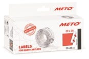 Papir, Fotopapir og Etiketter - METO Prisetiketter, 29x28mm, neonrød, 5rl/1000 - 30007369