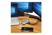 Dockingstation - Tripp Lite Eaton Series USB-C Dock Dual Display - 4K 60 Hz HDMI USB 3.2 Gen 1 USB-A Hub GbE Memory Card 100W PD Charging Gray - U442-DOCK8G-GG