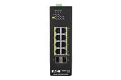 Switch - Tripp Lite Eaton  series 8-Port Lite Managed Industrial Gigabit Ethernet Switch - 10/100/1000 Mbps PoE+ 30W 2 GbE SFP Slots -10° to 60°C DIN Mount - NGI-S08C2POE8