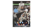 Kreativt Legetøj - Nassau Paint by Number Tiger - incl. 9 Paint Pots and Brush - AR1070/AFK