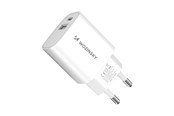 Mobil - Adaptere & Opladere - Wozinsky WGWCW USB-A USB-C 20W AC Charger - White - 5907769308369