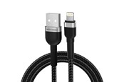 USB kabel - Wozinsky WNBAL1 USB-A / Lightning 2.4A 1m Cable - Black - 5907769308697
